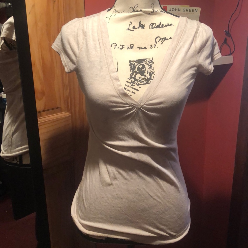 Cream V-neck